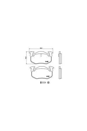 Económico PASTILLA DE FRENO P68018 BREMBO - RENAULT 19 Descapotable (D53_) - Eje trasero