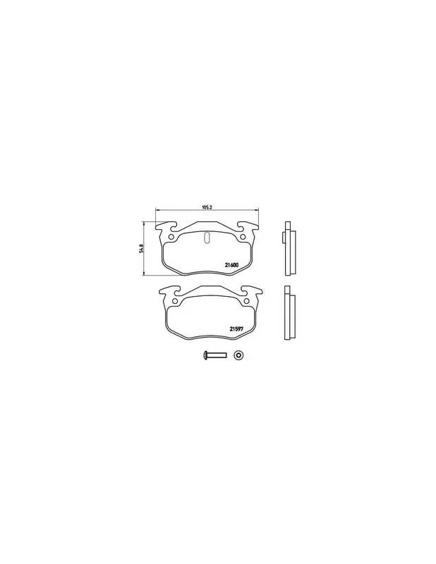 PASTILLA DE FRENO P68018 BREMBO - RENAULT 19 Mk II (B/C53_) - Eje trasero Stock Limitado