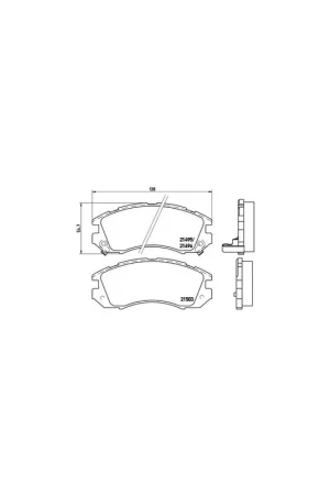 Máxima Calidad PASTILLA DE FRENO P78004 BREMBO - SUBARU IMPREZA Sedán (GC) - Eje delantero