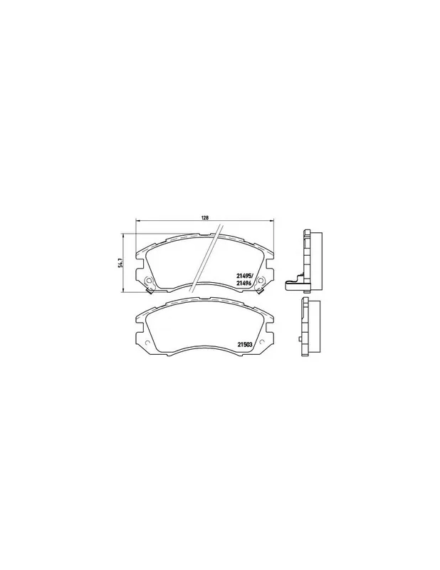 PASTILLA DE FRENO P78004 BREMBO - SUBARU IMPREZA Coupé (GFC) - Eje delantero Nueva Colección
