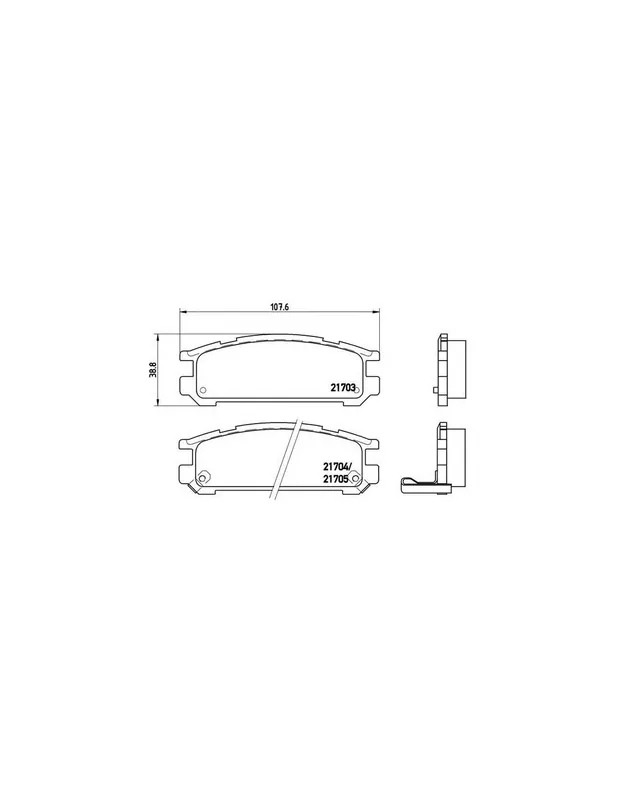 Ordena Ya PASTILLA DE FRENO P78005 BREMBO - SUBARU LIBERTY I (BC) - Eje trasero