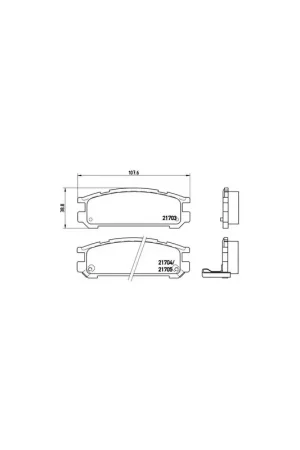 Nueva Colección PASTILLA DE FRENO P78005 BREMBO - SUBARU SVX (CX) - Eje trasero
