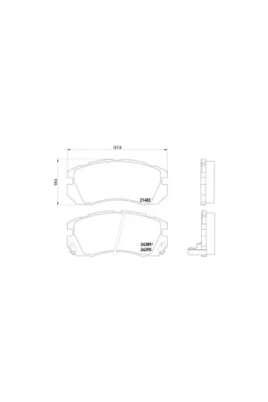 Lujoso PASTILLA DE FRENO P78007 BREMBO - SUBARU LIBERTY OUTBACK (BG) - Eje delantero