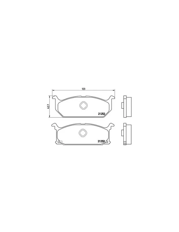 PASTILLA DE FRENO P79003 BREMBO - SUZUKI SAMURAI - Eje delantero Más Vendido
