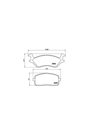 Nuevo Modelo PASTILLA DE FRENO P83004 BREMBO - TOYOTA STARLET (_P7_) - Eje delantero