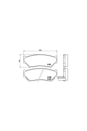 Económico PASTILLA DE FRENO P79008 BREMBO - SUZUKI GRAND VITARA XL-7 I (FT) - Eje delantero