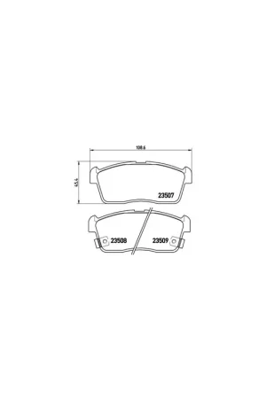 Últimas Unidades PASTILLA DE FRENO P79012 BREMBO - DAIHATSU BOON (M3_) - Eje delantero