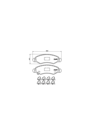 Últimas Unidades PASTILLA DE FRENO P 79 015 BREMBO - OPEL AGILA (A) (H00) - Eje delantero