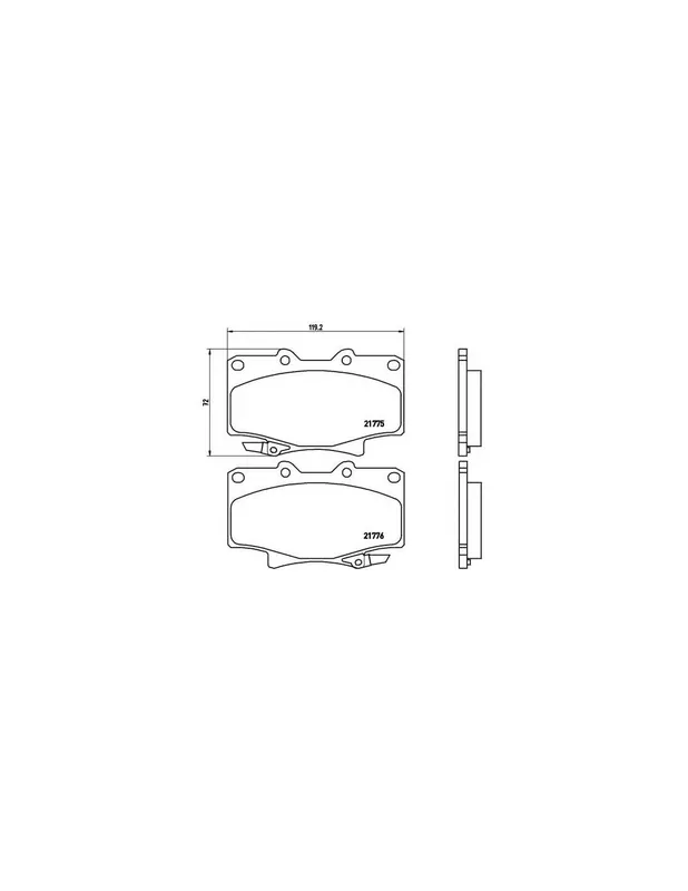 PASTILLA DE FRENO P83025 BREMBO - TOYOTA LAND CRUISER (_J8_) - Eje delantero Compra Hoy
