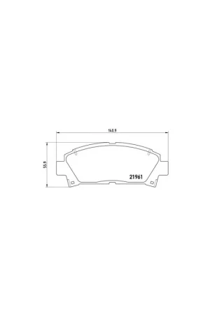 Descuento PASTILLA DE FRENO P83028 BREMBO - TOYOTA AVENSIS (_T22_) - Eje delantero
