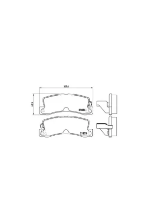 Gran Oferta PASTILLA DE FRENO P83015 BREMBO - TOYOTA CARINA Mk II (_T17_) - Eje trasero