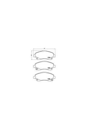 Lujoso PASTILLA DE FRENO P83046 BREMBO - TOYOTA AVENSIS (T25_) - Eje delantero