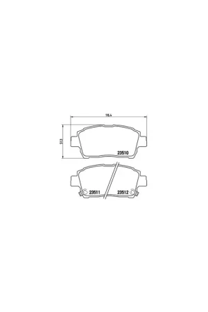 De Moda PASTILLA DE FRENO P83051 BREMBO - TOYOTA VITZ (SCP1_, NLP1_, NCP1_) - Eje delantero