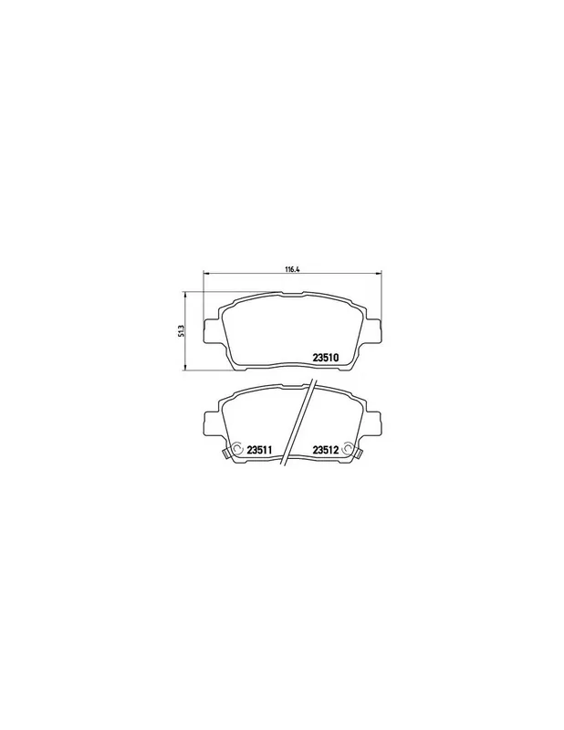 PASTILLA DE FRENO P83051 BREMBO - TOYOTA PRIUS Fastback (NHW20_) - Eje delantero Comprar En Línea
