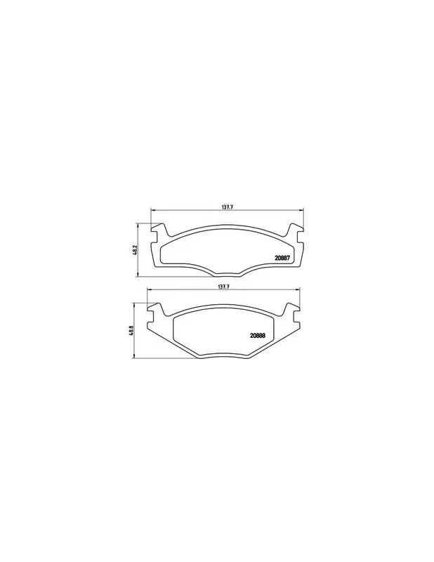 PASTILLA DE FRENO P85005 BREMBO - VW GOLF Mk II (19E, 1G1) - Eje delantero Moderno