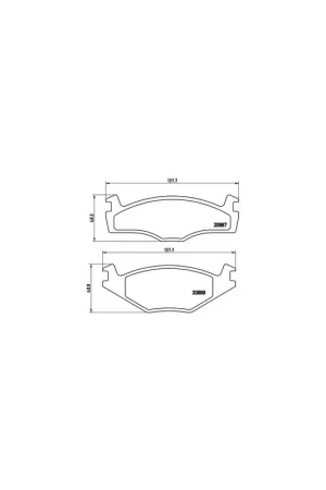 Máxima Calidad PASTILLA DE FRENO P85005 BREMBO - VW CARIBE I (17) - Eje delantero