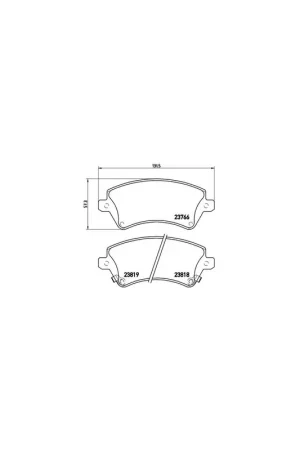 Oferta De Temporada PASTILLA DE FRENO P83064 BREMBO - TOYOTA AXIO/ALTIS Sedán (_E12J_, _E12T_) - Eje delantero