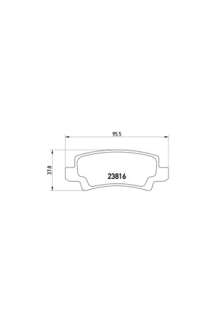 Garantía Incluida PASTILLA DE FRENO P83065 BREMBO - TOYOTA COROLLA Combi (_E12J_, _E12T_) - Eje trasero