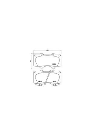 Novedad PASTILLA DE FRENO P83066 BREMBO - TOYOTA LAND CRUISER PRADO (LJ12_, KDJ12_, KZJ12_, GRJ12_, TRJ12_) - Eje delantero