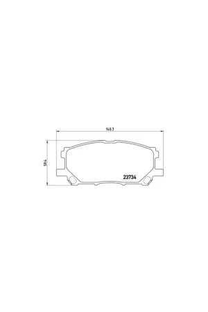 Alta Calidad PASTILLA DE FRENO P83067 BREMBO - LEXUS RX (MHU3_, GSU3_, MCU3_) - Eje delantero
