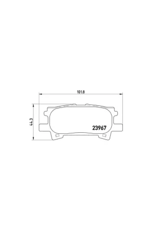 PASTILLA DE FRENO P 83 068 BREMBO - LEXUS RX (MHU3_, GSU3_, MCU3_) - Eje trasero Artesanal