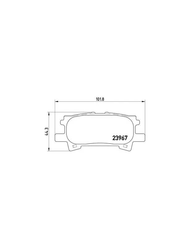 PASTILLA DE FRENO P 83 068 BREMBO - LEXUS RX (MHU3_, GSU3_, MCU3_) - Eje trasero Artesanal