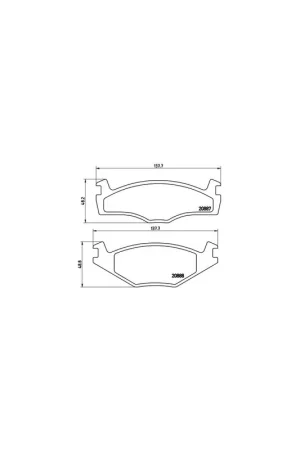 Edición Limitada PASTILLA DE FRENO P85012 BREMBO - VW CORSAR (32B) - Eje delantero