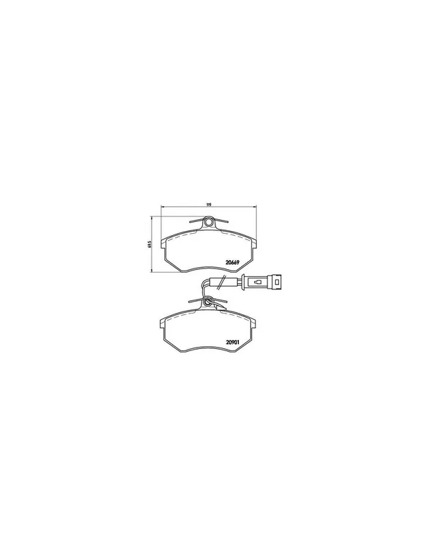 PASTILLA DE FRENO P85016 BREMBO - AUDI COUPE (89, 8B) - Eje delantero Precio Rebajado