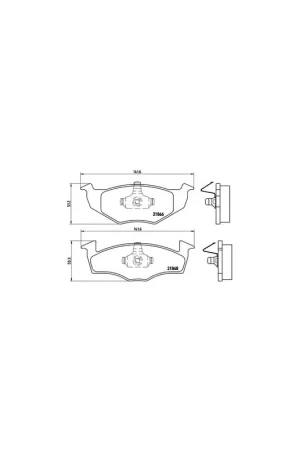 Envío Internacional PASTILLA DE FRENO P85030 BREMBO - VW JETTA III (1H2) - Eje delantero