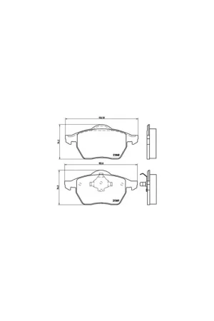Profesional PASTILLA DE FRENO P85039 BREMBO - SEAT ALHAMBRA (7V8, 7V9) - Eje delantero