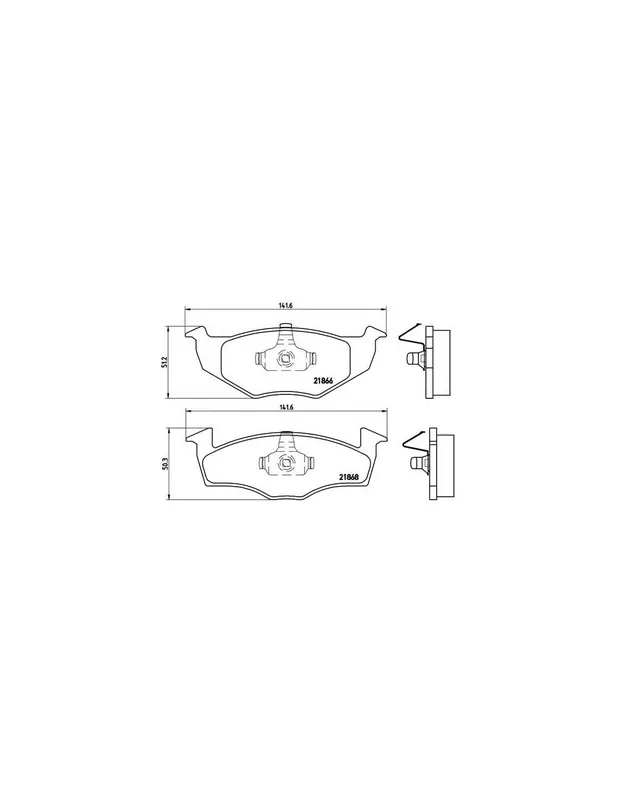 Bestseller PASTILLA DE FRENO P85031 BREMBO - VW POLO Variant (6KV5) - Eje delantero