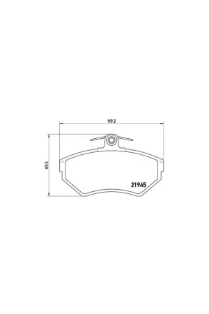 Tendencia PASTILLA DE FRENO P85032 BREMBO - VW CADDY II VAN (9K9B) - Eje delantero
