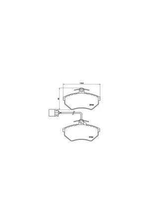 Lujoso PASTILLA DE FRENO P85034 BREMBO - VW GOLF Mk III (1H1) - Eje delantero