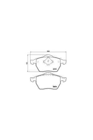 Artesanal PASTILLA DE FRENO P85035 BREMBO - VW GOLF Mk III (1H1) - Eje delantero