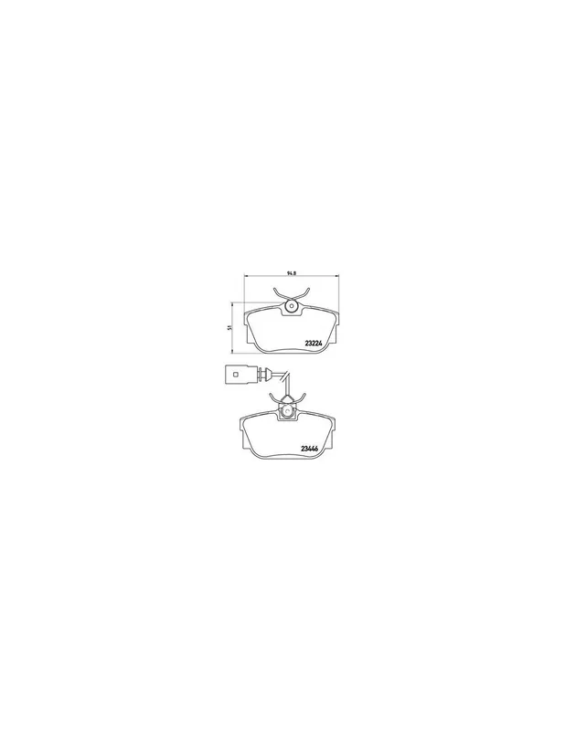 Oferta De Temporada PASTILLA DE FRENO P85046 BREMBO - VW TRANSPORTER Mk IV Caja/Chasis (70XD) - Eje trasero