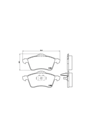 Entrega Rápida PASTILLA DE FRENO P85047 BREMBO - VW TRANSPORTER Mk IV Furgón (70XA) - Eje delantero