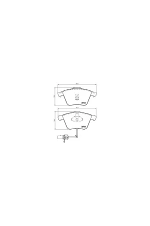 Alta Calidad PASTILLA DE FRENO P85056 BREMBO - AUDI A6 Avant (4B5, C5) - Eje delantero