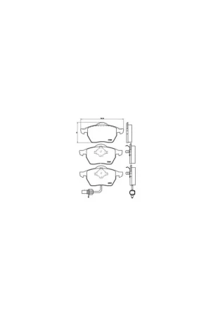 Premium PASTILLA DE FRENO P85060 BREMBO - VW SHARAN (7M8, 7M9, 7M6) - Eje delantero