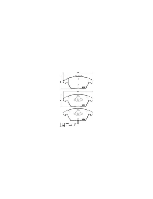 PASTILLA DE FRENO P85075 BREMBO - VW GOLF PLUS (5M1, 521) - Eje delantero Ordenar Ahora Mismo