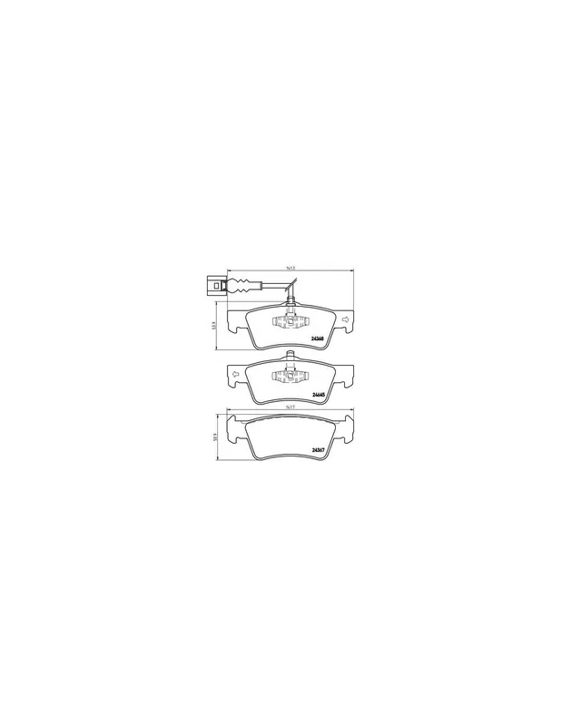 PASTILLA DE FRENO P 85 091 BREMBO - VW MULTIVAN Mk V (7HM, 7HN, 7HF, 7EF, 7EM, 7EN) - Eje trasero Envío Exprés