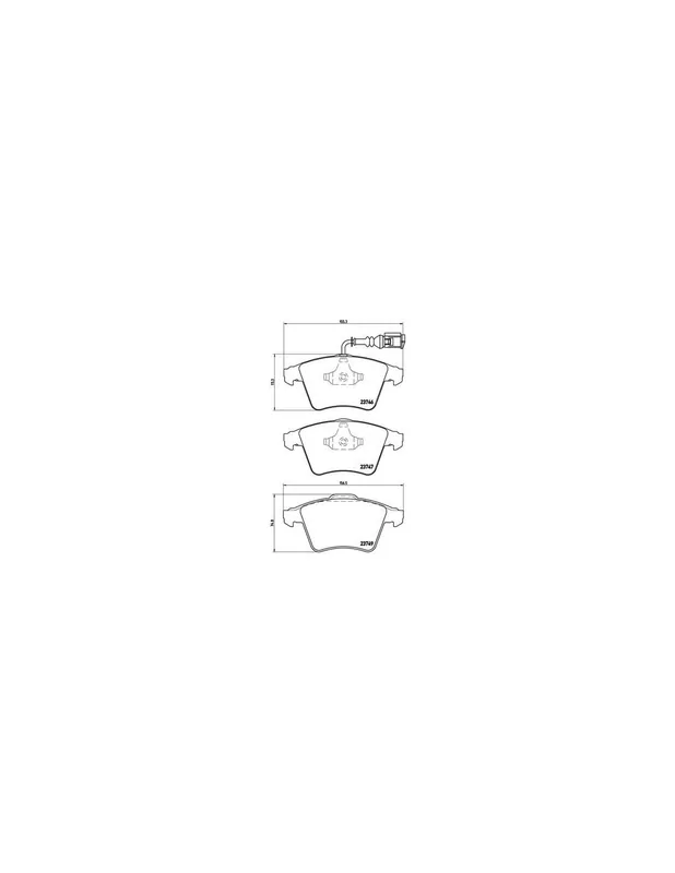 PASTILLA DE FRENO P85081 BREMBO - VW TRANSPORTER Mk VI Caja/Chasis (SFD, SFE, SFL, SFZ) - Eje delantero Disponible Ahora