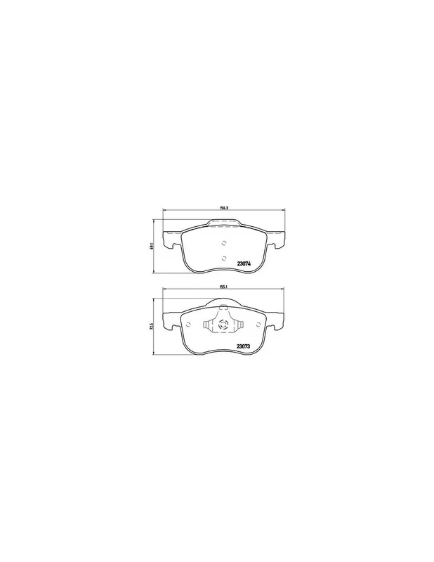 Últimas Unidades PASTILLA DE FRENO P86016 BREMBO - VOLVO V70 XC - Eje delantero