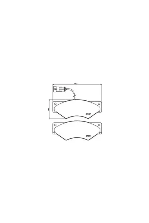 Artesanal PASTILLA DE FRENO PA6018 BREMBO - IVECO DAILY II Caja/Chasis - Eje delantero