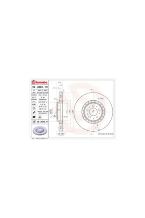 DISCO DE FRENO 1 UNID. X CAJA 09.9848.11 BREMBO - VOLVO XC90 I Ranchera familiar - Eje delantero Devolución Gratuita