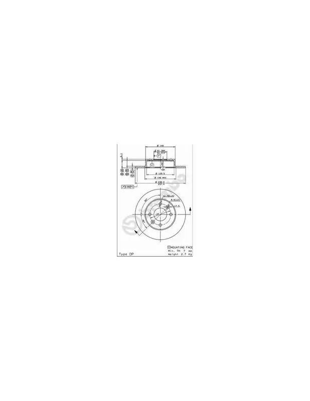 Oferta De Temporada DISCO DE FRENO 2 UNID. X CAJA 08314714 BREMBO - RENAULT SUPER 5 (B/C40_) - Eje delantero