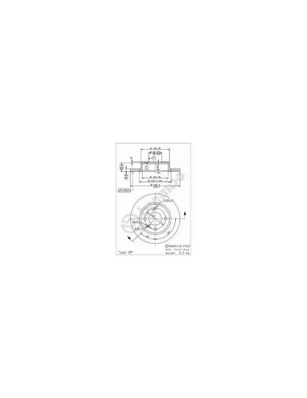 DISCO DE FRENO 2 UNID. X CAJA 08524324 BREMBO - SKODA FELICIA Mk II (6U1) - Eje delantero Gran Oferta