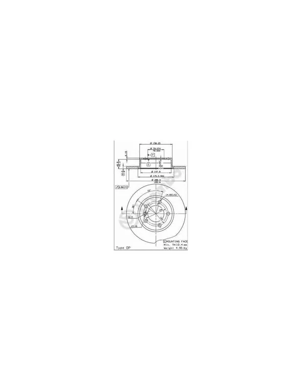 Exclusivo DISCO DE FRENO 2 UNID. X CAJA 08535914 BREMBO - BMW 3 Touring (E36) - Eje delantero