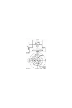 DISCO DE FRENO 2 UNID. X CAJA 08536624 BREMBO - BMW 3 Descapotable (E36) - Eje trasero Nuevo Modelo