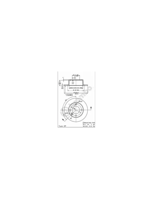 DISCO DE FRENO 2 UNID. X CAJA 08572914 BREMBO - CITROËN XANTIA (X2) - Eje trasero Ordenar Ahora Mismo