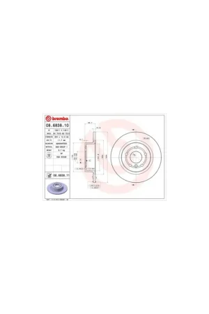Precio Bajo DISCO DE FRENO 2 UNID. X CAJA 08683811 BREMBO - LAND ROVER RANGE ROVER Mk III (LM) - Eje trasero